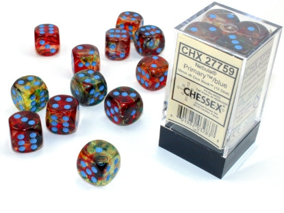 Chessex: CHX 27759 Dice - Nebula Primary Blue, 7 Dice Set
