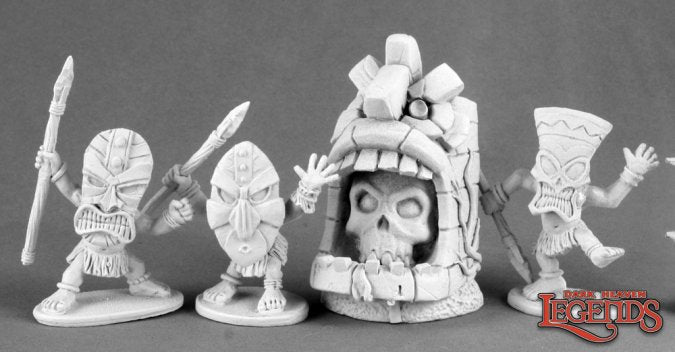 RPR 03497: Evil Shrine and Pygmy Savages - Dark Heaven - 4 Figures
