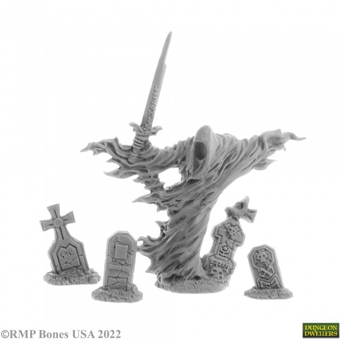RPR 07034: Grave Wraith and Tombstones - Dungeon Dwellers - 3 Figures