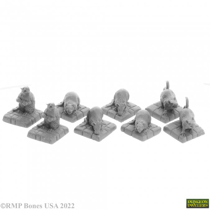 RPR 07036: Dire Rats (8 Figures) - Dungeon Dwellers