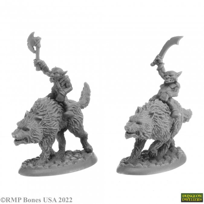 RPR 07041: Goblin Wolfriders - Dungeon Dwellers - 2 Figures