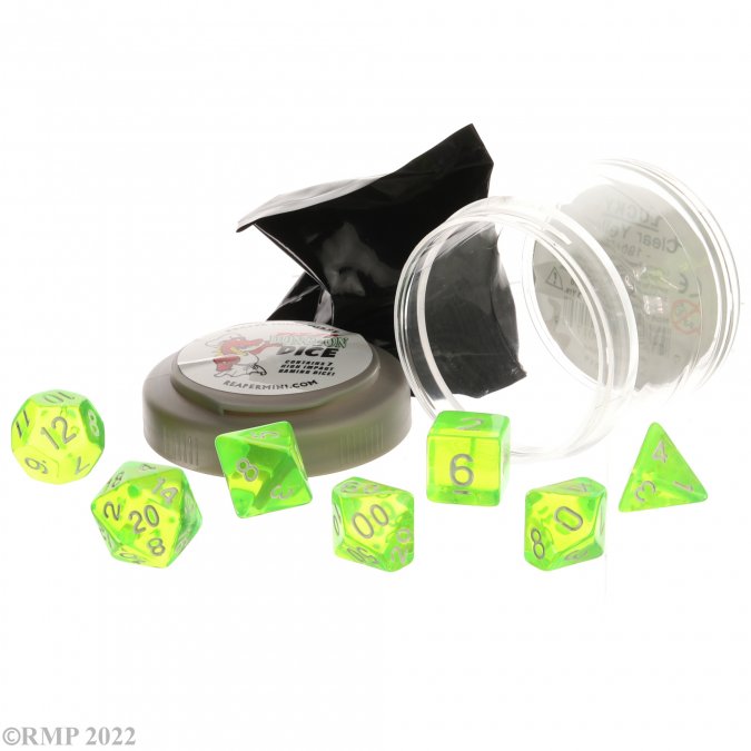 RPR 19071: Lucky Dice - Clear Neon Green