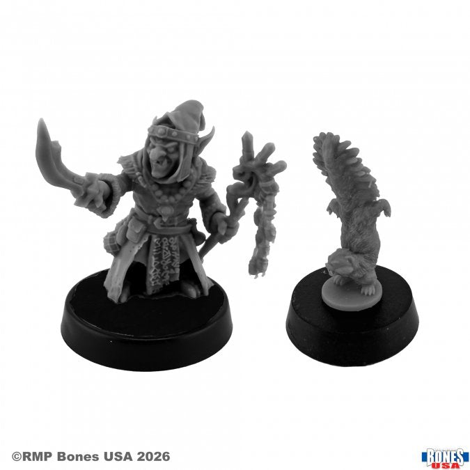 RPR 30321: Grizzik & Stenchley, Goblin Wizard and Skunk - Reaper Legends