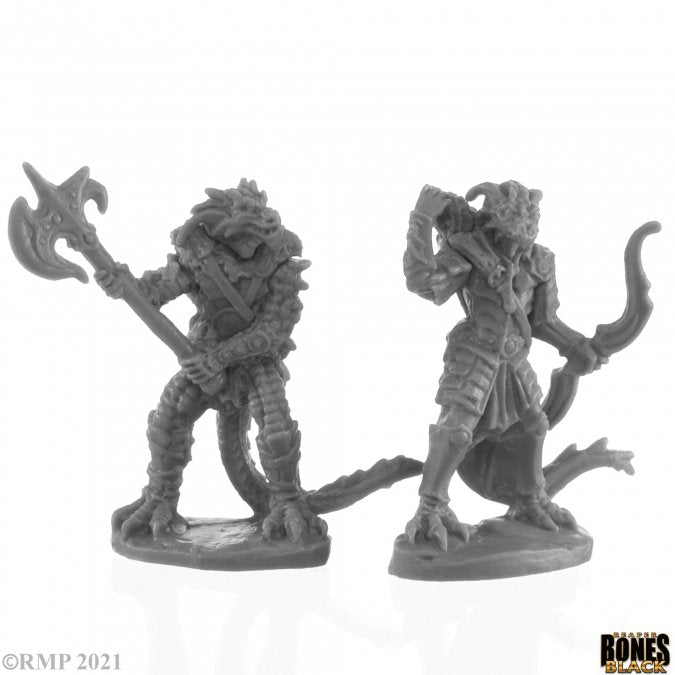 RPR 44146: Dragonfolk Fighter and Ranger - Bones Black