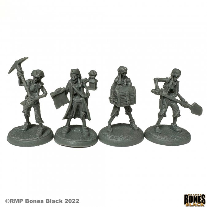 RPR 44174: Skeletal Treasure Crew (4 Figures) - Bones Black