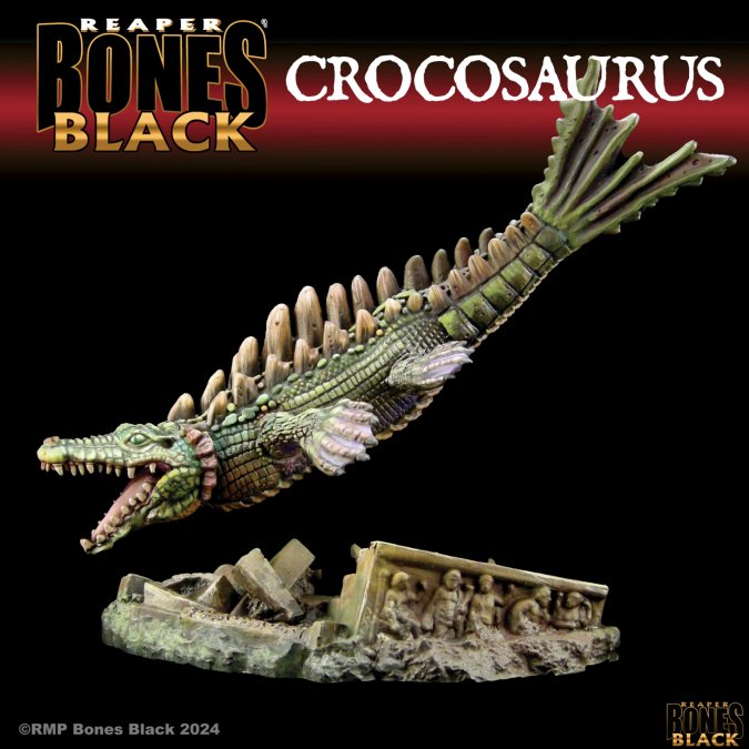 RPR 44191: Crocosaurus, Crocodile Dragon - Bones Black