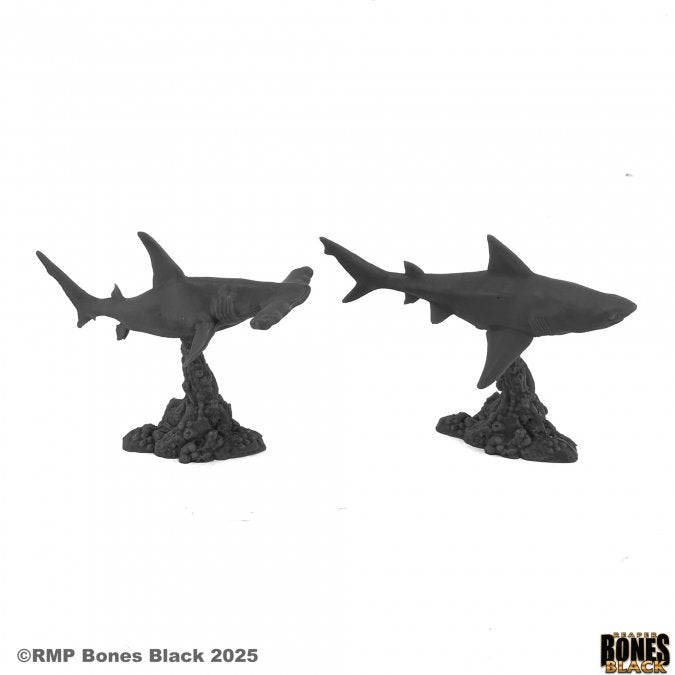 RPR 44205: Sharks (2 Figures) - Bones Black