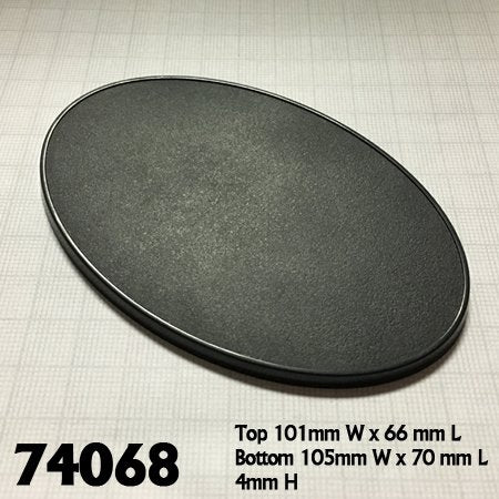 RPR 74068: 105mm x 70mm Oval Gaming Base (4)