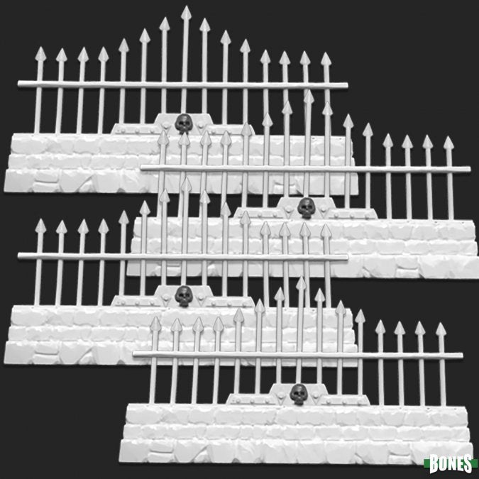 RPR 77532: Graveyard Long Fences (4 Figures) - Bones