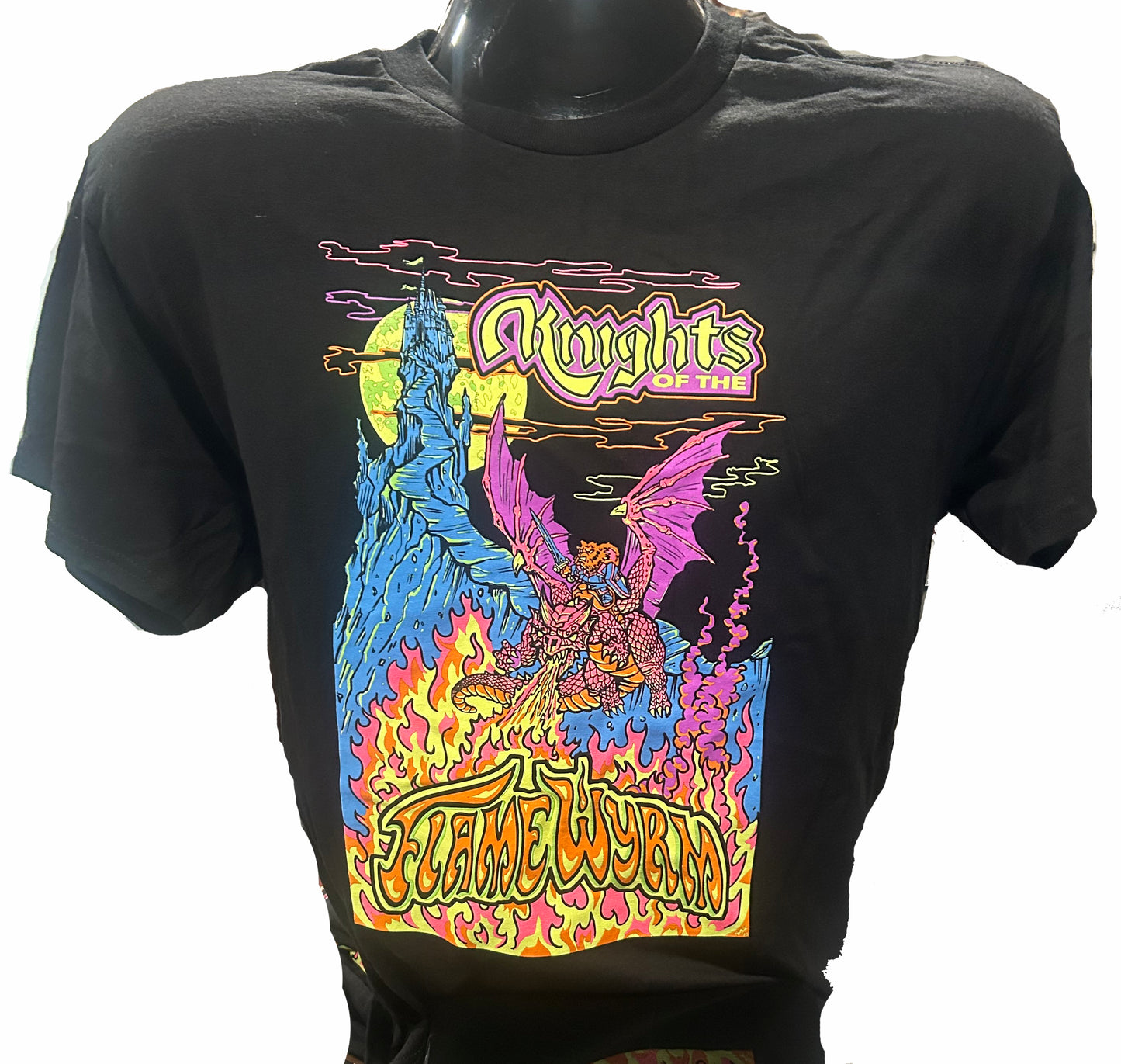 Knights of the Flame Worm - Black Light T-Shirts