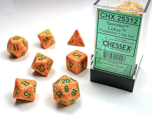 Chessex: CHX 25312 Dice - Lotus: 7Pc