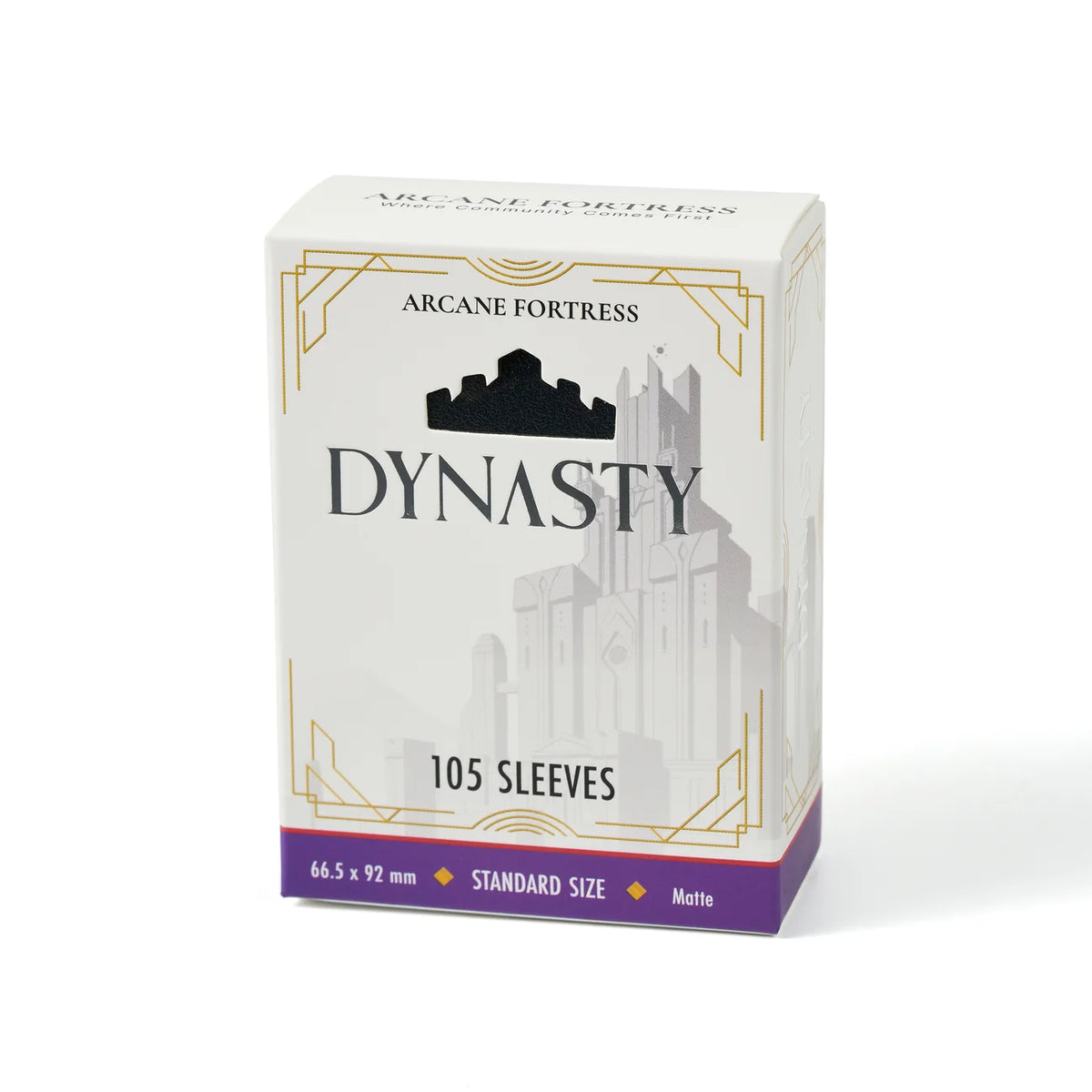 Arcane Fortress : Dynasty Matte Sleeves (105) - Shadow Black