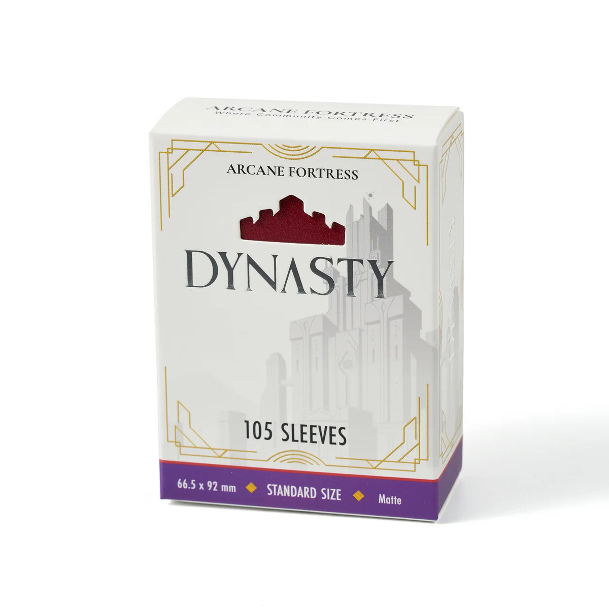 Arcane Fortress : Dynasty Matte Sleeves (105) - Dark Ruby