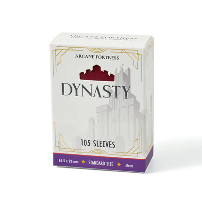 Arcane Fortress : Dynasty Matte Sleeves (105) - Dark Ruby