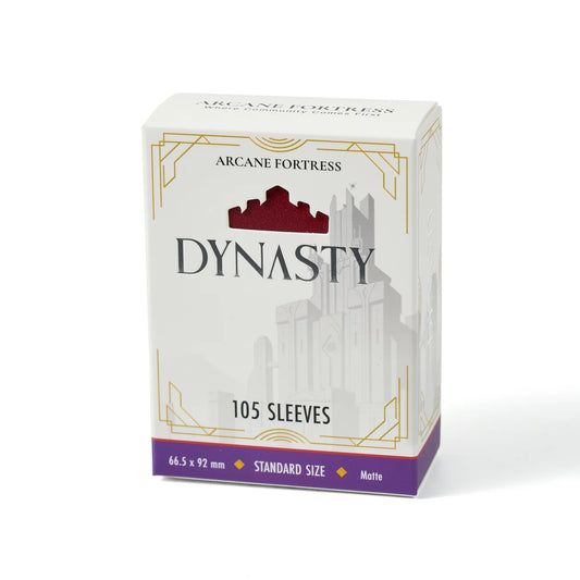 Arcane Fortress : Dynasty Matte Sleeves (105) - Dark Ruby