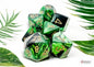 Chessex: CHX 26439 Dice - Gemini Black-Green / Gold, 7 Dice Set