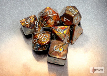 Chessex: CHX 27493 Dice - Lustrous Gold / Silver, 7 Dice Set