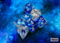 Chessex: CHX 27466 Dice - Nebula Dark Blue / White, 7 Dice Set