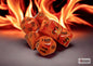 Chessex: CHX 27433 Dice - Vortex Orange / Black, 7 Dice Set