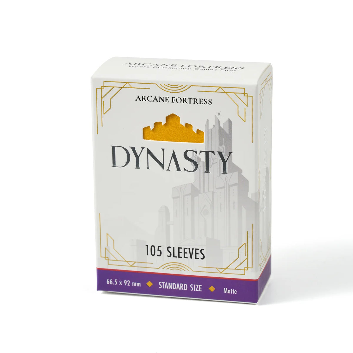 Arcane Fortress : Dynasty Matte Sleeves (105) - Sun Gold