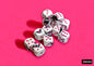 Chessex: CHX26669 Dice - Gemini Black-White / Pink, 7 Dice Set