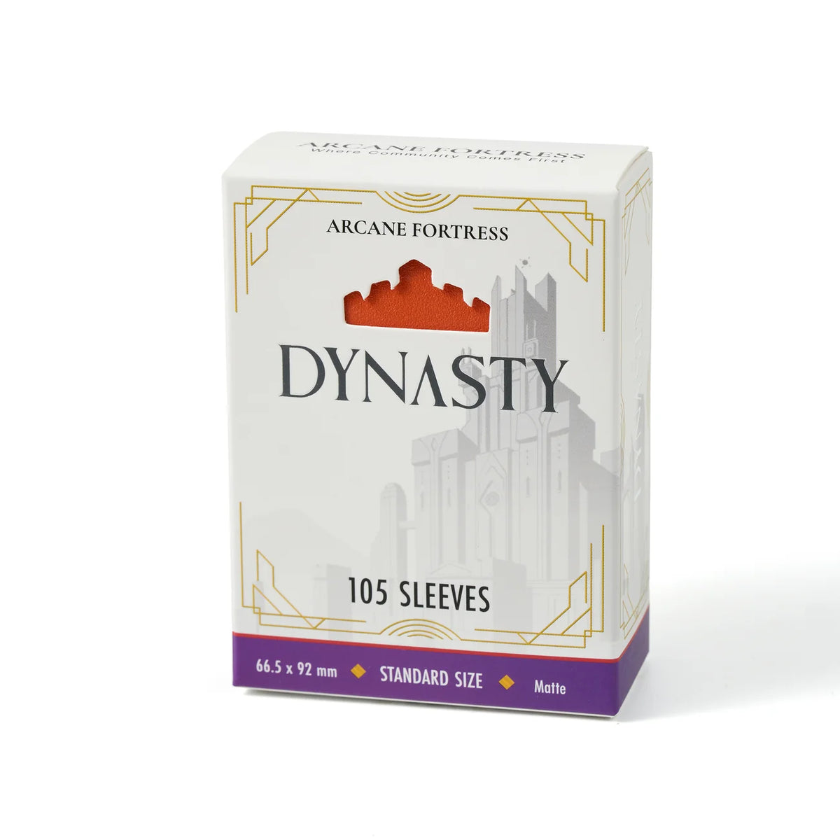 Arcane Fortress : Dynasty Matte Sleeves (105) - Fire Orange