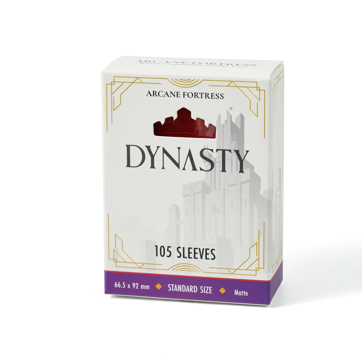 Arcane Fortress : Dynasty Matte Sleeves (105) - Crimson Red