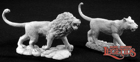 RPR 02776: Male And; Female Lion - Dark Heaven