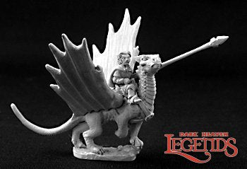 RPR 03264: Roderic Ambermead and Glitter, Halfling on Dragon - Dark Heaven