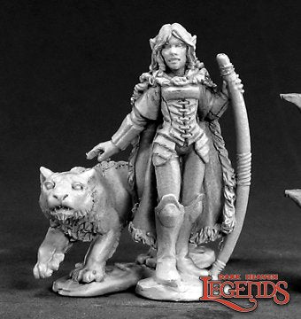 RPR 03401: Aeris, Female Elf Ranger and Panther - Dark Heaven