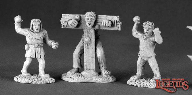 RPR 03472: Townsfolk XII Pillory and Kids - Dark Heaven