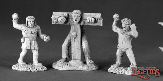 RPR 03472: Townsfolk XII Pillory and Kids - Dark Heaven