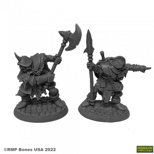 RPR 07014: Orcs of the Ragged Wound Leaders - Dungeon Dwellers - 2 Figures