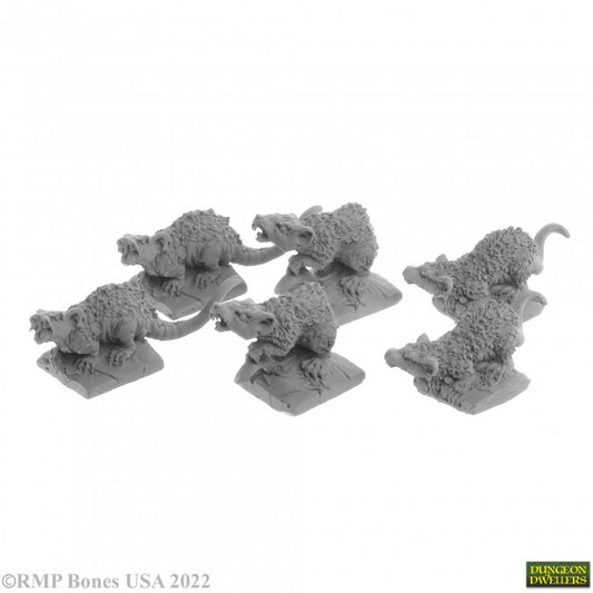 RPR 07031: Giant Tomb Rats - Dungeon Dwellers - 6 Figures