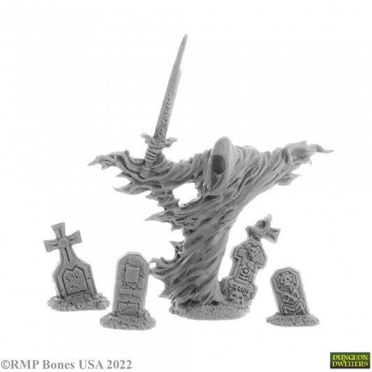 RPR 07034: Grave Wraith and Tombstones - Dungeon Dwellers - 3 Figures