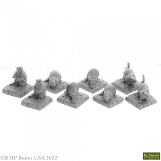 RPR 07036: Dire Rats (8 Figures) - Dungeon Dwellers