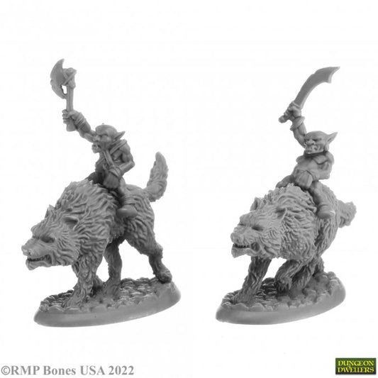 RPR 07041: Goblin Wolfriders - Dungeon Dwellers - 2 Figures