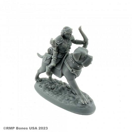 RPR 07115: Female Halfling Dog Rider - Dungeon Dwellers