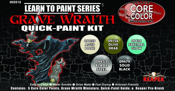 RPR 09918: Learn to Paint: Grave Wraith Quick-Paint Kit - MSP