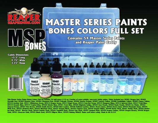 RPR 09966: Reaper Master Series Bones Ultra-Coverage Paints Basic Set (09401-09454) - MSP