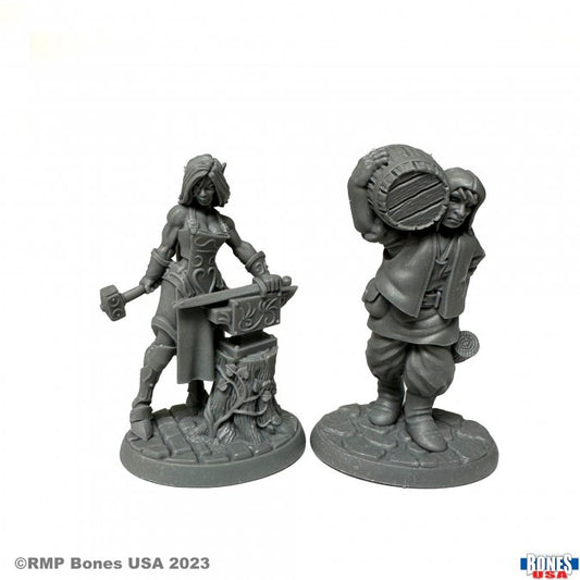 RPR 30124: Townsfolk, Cooper And Blacksmith (2 Figures) - Reaper Legends