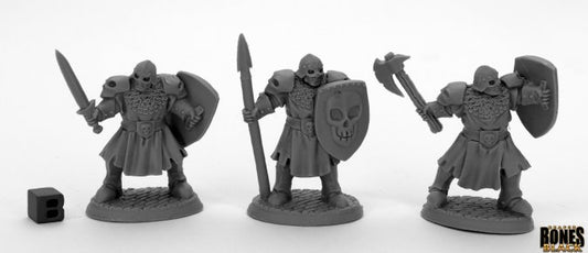 RPR 44034: Maggotcrown Men at Arms (3 Figures) - Bones Black