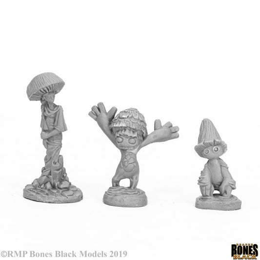 RPR 44056: Fungoids (3 Figures) - Bones Black
