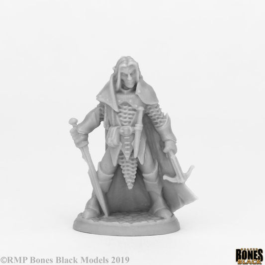 RPR 44072: Dark Elf Male Warrior - Bones Black