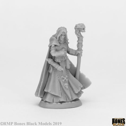 RPR 44073: Dark Elf Wizard - Bones Black