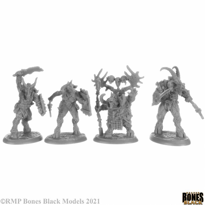 RPR 44152: Beastmen (4 Figures) - Bones Black