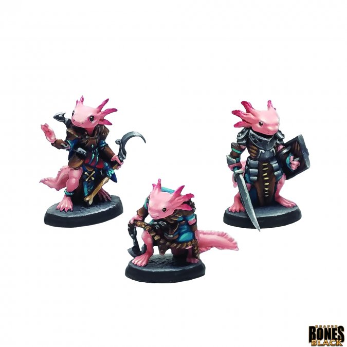RPR 44188: Axolotii Heroes (3 Figuers) - Bones Black