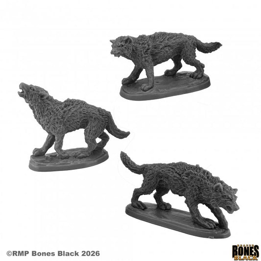 RPR 44276: Wolf Pack (3 Figures) - Bones Black