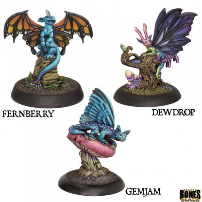 RPR 44299: Fairy Dragons (3 Figures) - Bones Black