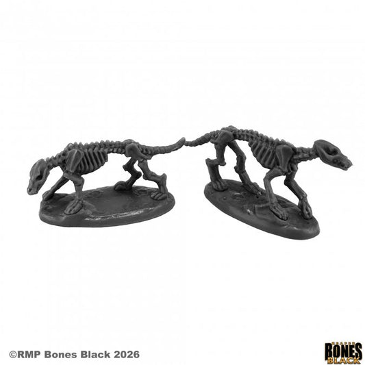 RPR 44315: Skeletal Hounds (2 Figures) - Bones Black